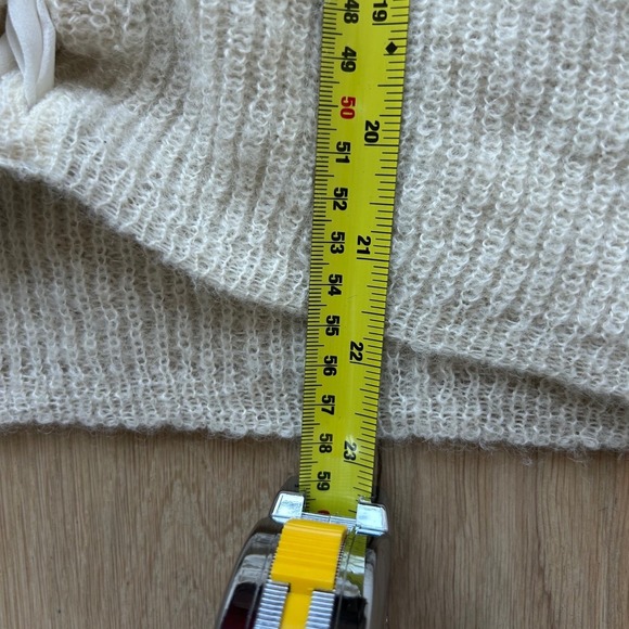 Sezane Mohair Alpaca Lace Up Sweater Cream White Back Coquette Size M Italy - Picture 7 of 13